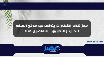 حجز تذاكر القطارات يتوقف عبر موقع السكة الحديد والتطبيق.. التفاصيل هنا!